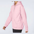Gildan Unisex Softstyle® Midweight Hooded Sweatshirt Embroidery - Light Pink - On Model Side