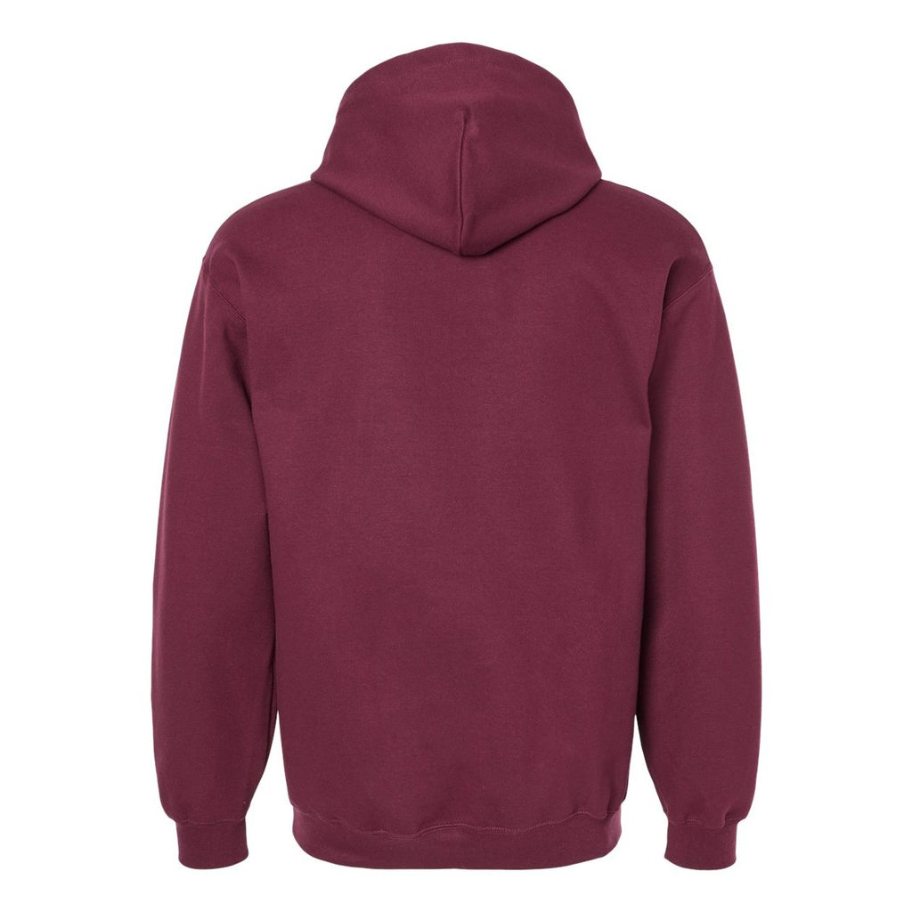 Gildan Unisex Softstyle® Midweight Hooded Sweatshirt Embroidery - Maroon - Back