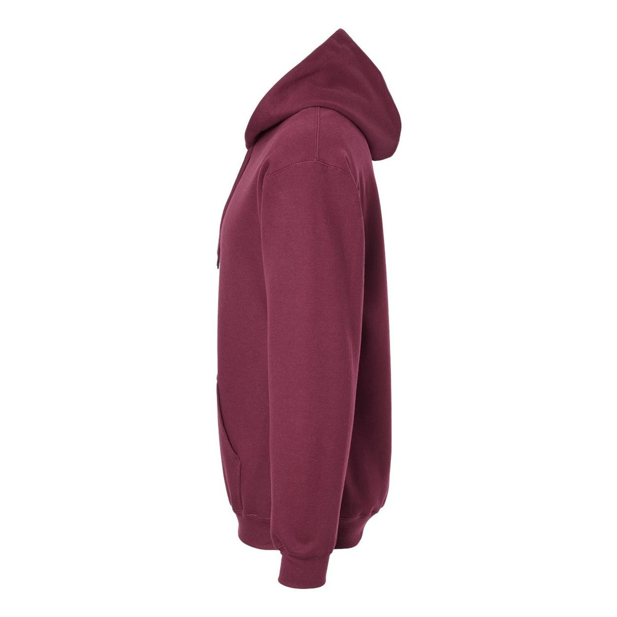 Gildan Unisex Softstyle® Midweight Hooded Sweatshirt Embroidery - Maroon - Direct Side
