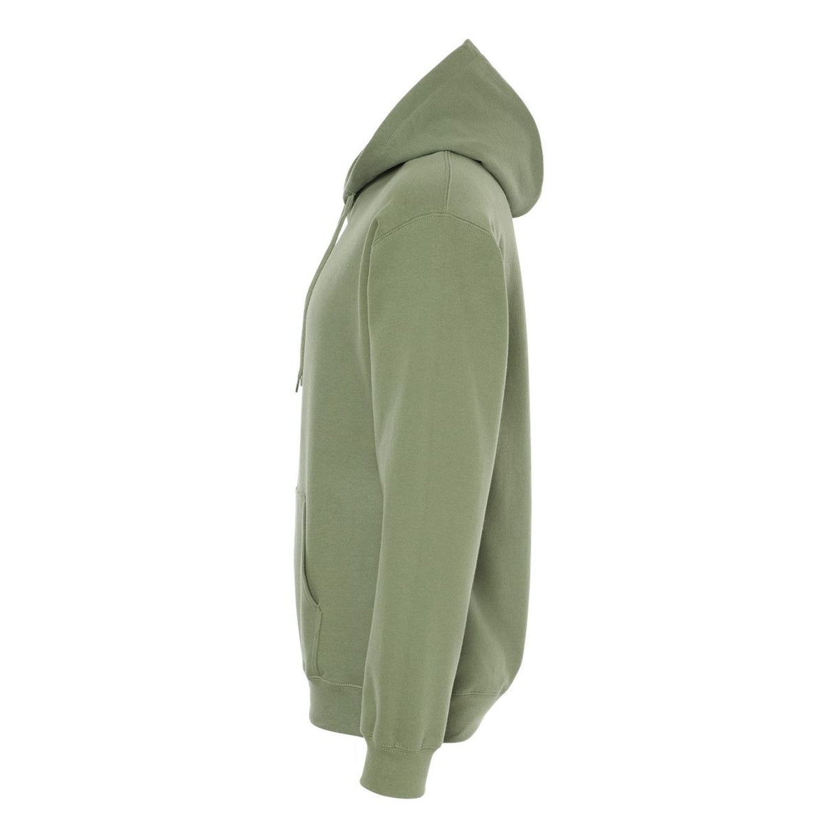 Gildan Unisex Softstyle® Midweight Hooded Sweatshirt Embroidery - Military Green - Direct Side