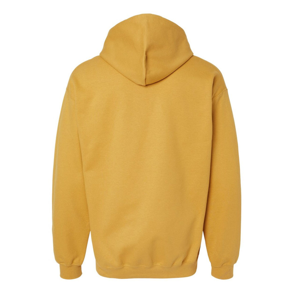 Gildan Unisex Softstyle® Midweight Hooded Sweatshirt Embroidery - Mustard - Back