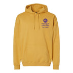 Gildan Unisex Softstyle® Midweight Hooded Sweatshirt Embroidery - Mustard - Front