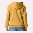 Gildan Unisex Softstyle® Midweight Hooded Sweatshirt Embroidery - Mustard - On Model Back