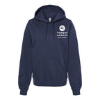 Gildan Unisex Softstyle® Midweight Hooded Sweatshirt Embroidery - Navy - Front