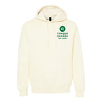 Gildan Unisex Softstyle® Midweight Hooded Sweatshirt Embroidery - Off White - Front
