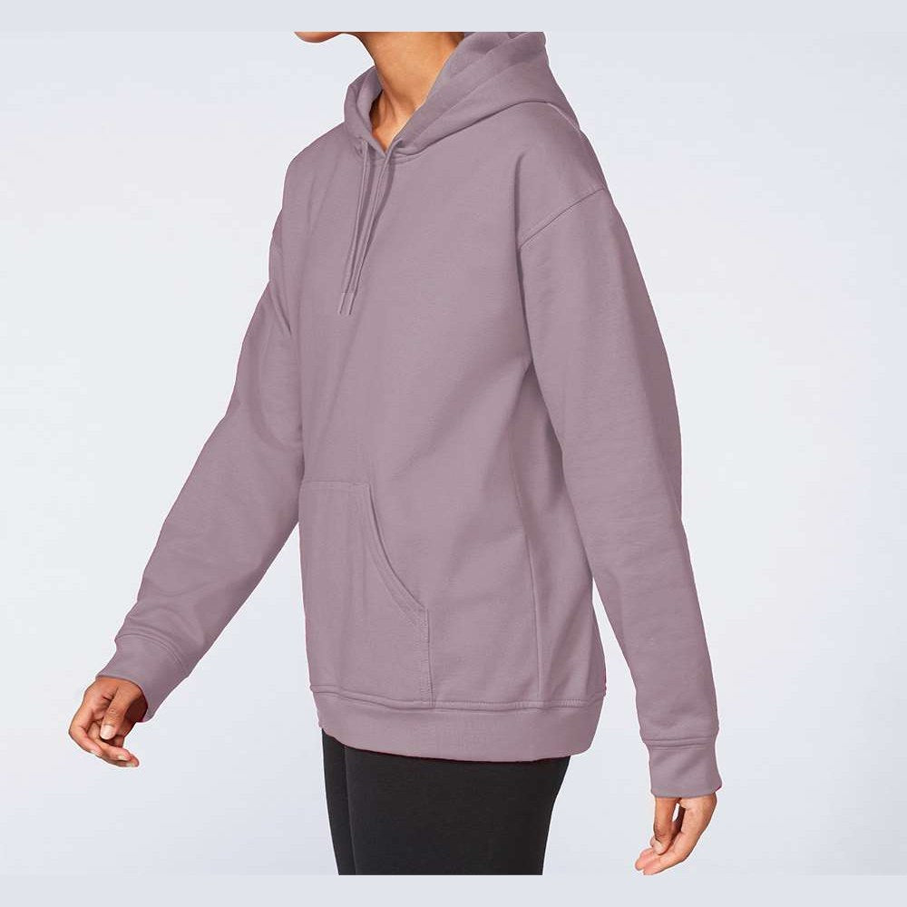 Gildan Unisex Softstyle® Midweight Hooded Sweatshirt Embroidery - Paragon - On Model Side