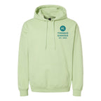 Gildan Unisex Softstyle® Midweight Hooded Sweatshirt Embroidery - Pistachio - Front
