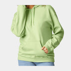 Gildan Unisex Softstyle® Midweight Hooded Sweatshirt Embroidery - Pistachio - On Model Front