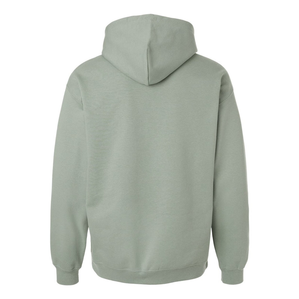 Gildan Unisex Softstyle® Midweight Hooded Sweatshirt Embroidery - Sage - Back