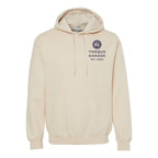 Gildan Unisex Softstyle® Midweight Hooded Sweatshirt Embroidery - Sand - Front