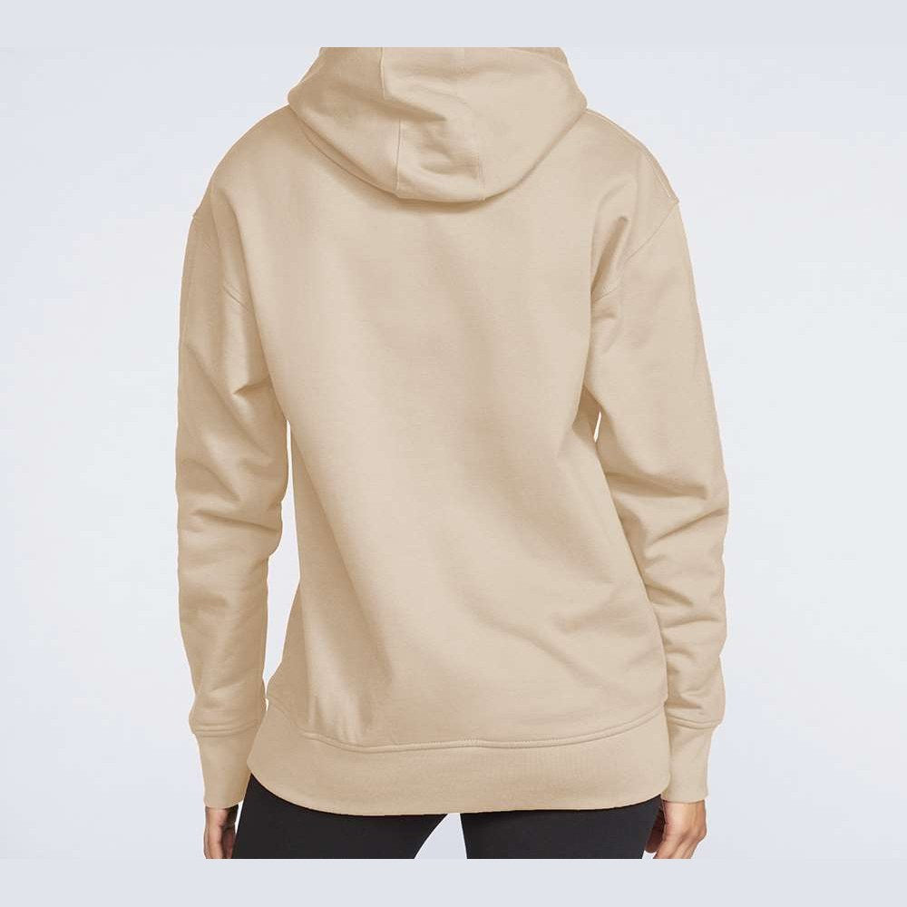 Gildan Unisex Softstyle® Midweight Hooded Sweatshirt Embroidery - Sand - On Model Back