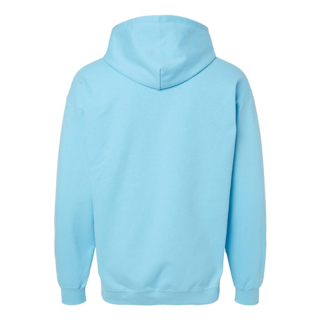 Gildan Unisex Softstyle® Midweight Hooded Sweatshirt Embroidery - Sky - Back