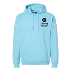 Gildan Unisex Softstyle® Midweight Hooded Sweatshirt Embroidery - Sky - Front