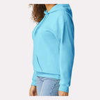 Gildan Unisex Softstyle® Midweight Hooded Sweatshirt Embroidery - Sky - On Model Side