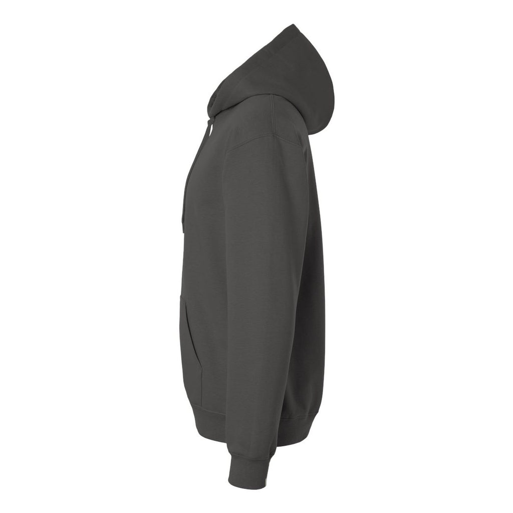 Gildan Unisex Softstyle® Midweight Hooded Sweatshirt Embroidery - Smoke - Direct Side