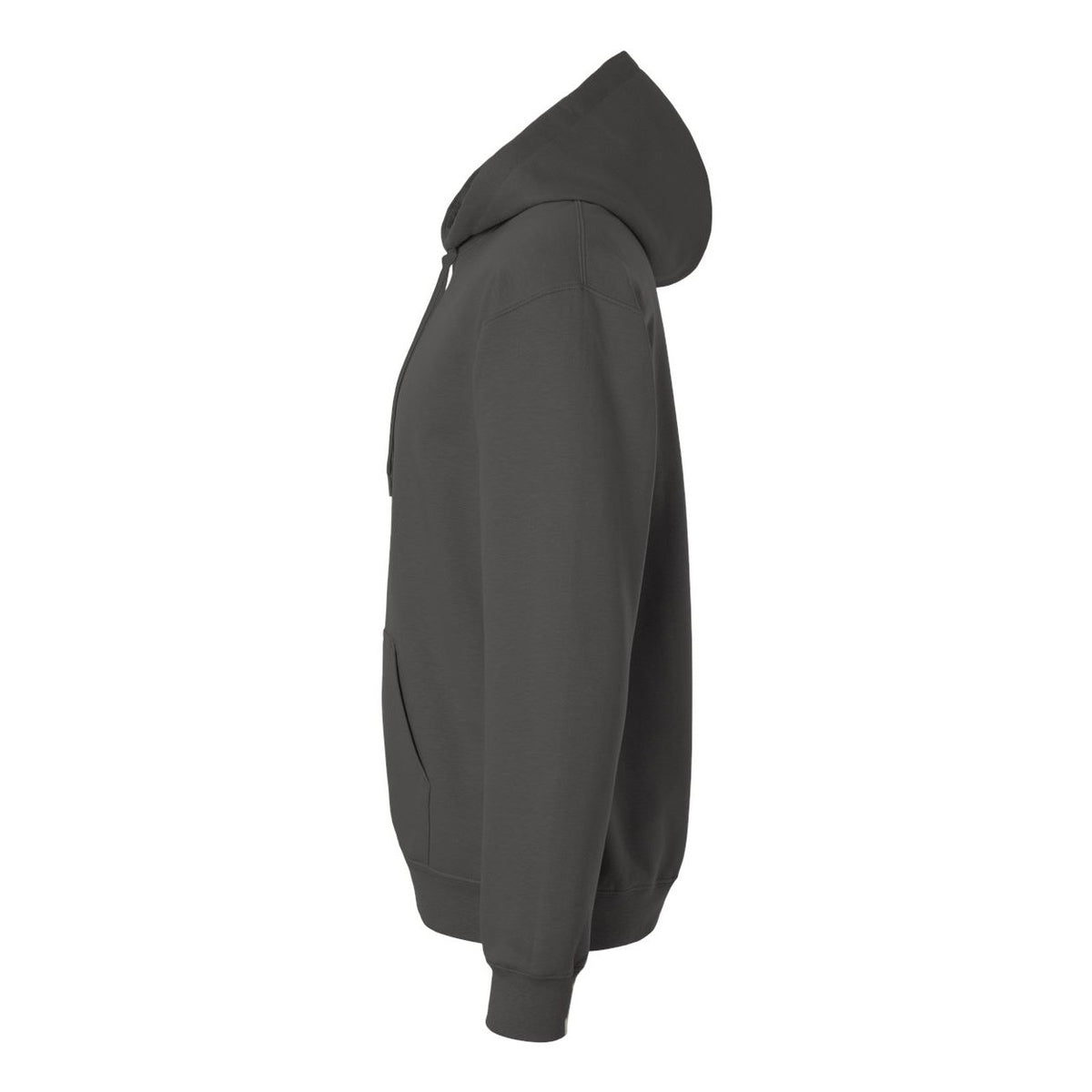 Gildan Unisex Softstyle® Midweight Hooded Sweatshirt Embroidery - Smoke - Direct Side