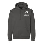 Gildan Unisex Softstyle® Midweight Hooded Sweatshirt Embroidery - Smoke - Front