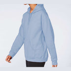 Gildan Unisex Softstyle® Midweight Hooded Sweatshirt Embroidery - Stone Blue - On Model Side