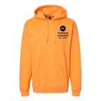 Gildan Unisex Softstyle® Midweight Hooded Sweatshirt Embroidery - Tangerine - Front