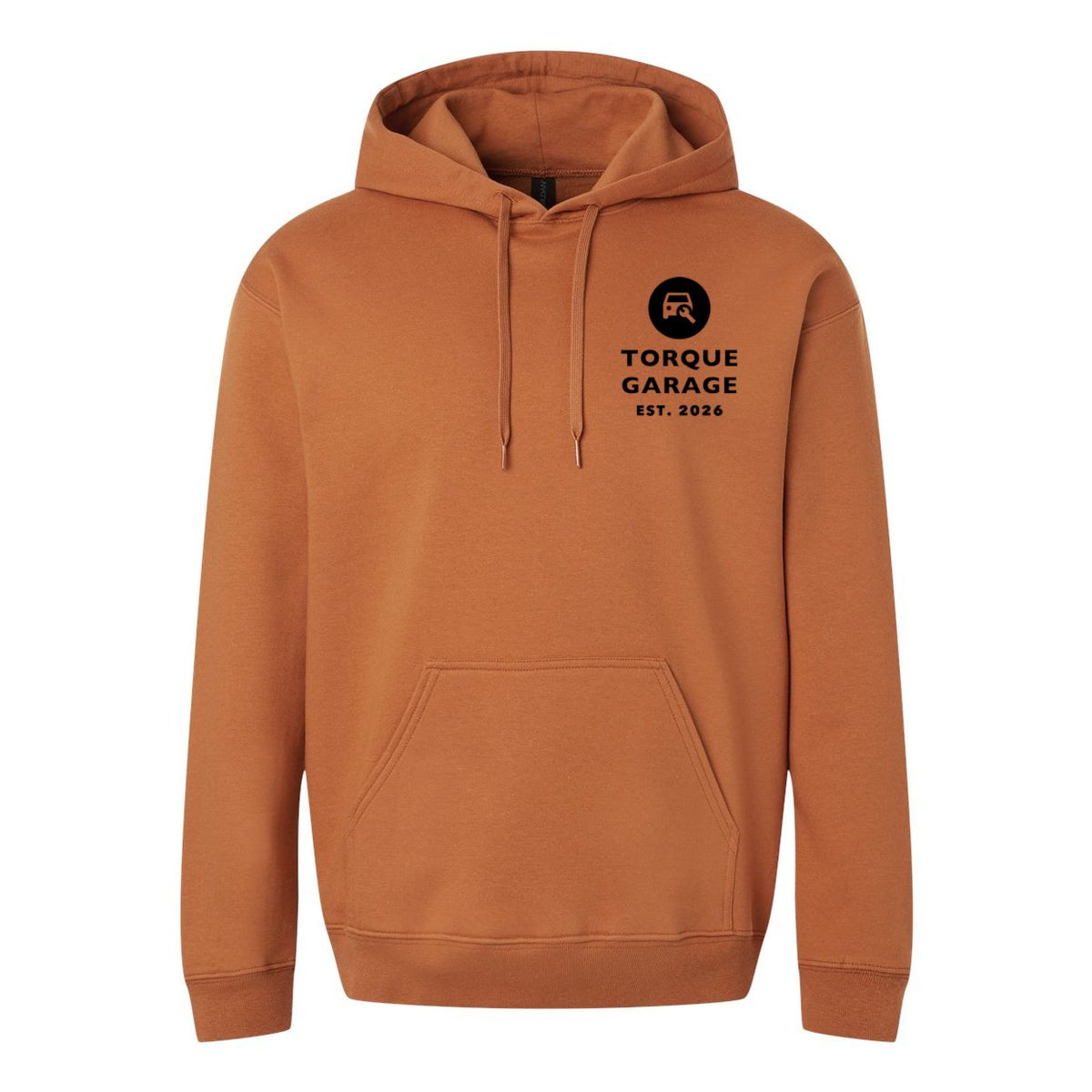 Gildan Unisex Softstyle® Midweight Hooded Sweatshirt Embroidery - Texas Orange - Front