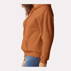 Gildan Unisex Softstyle® Midweight Hooded Sweatshirt Embroidery - Texas Orange - On Model Side