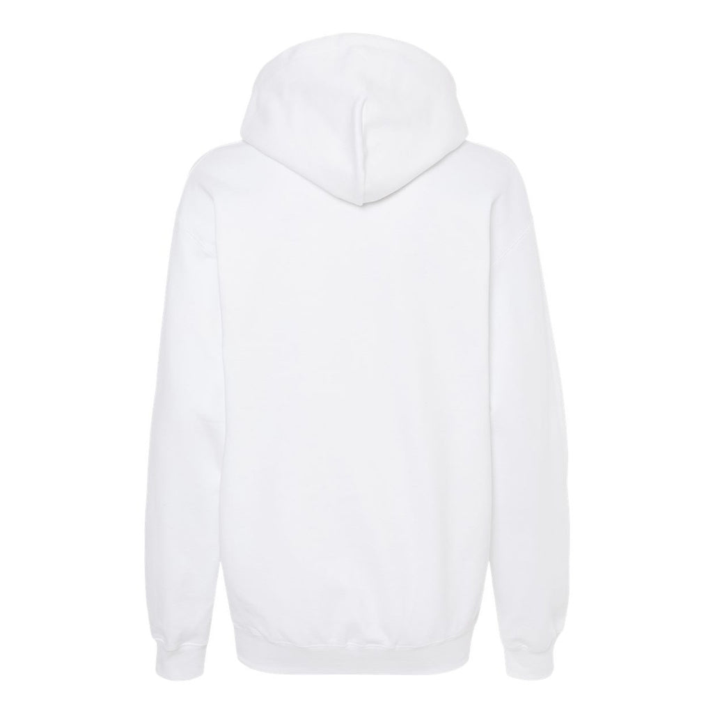 Gildan Unisex Softstyle® Midweight Hooded Sweatshirt Embroidery - White - Back
