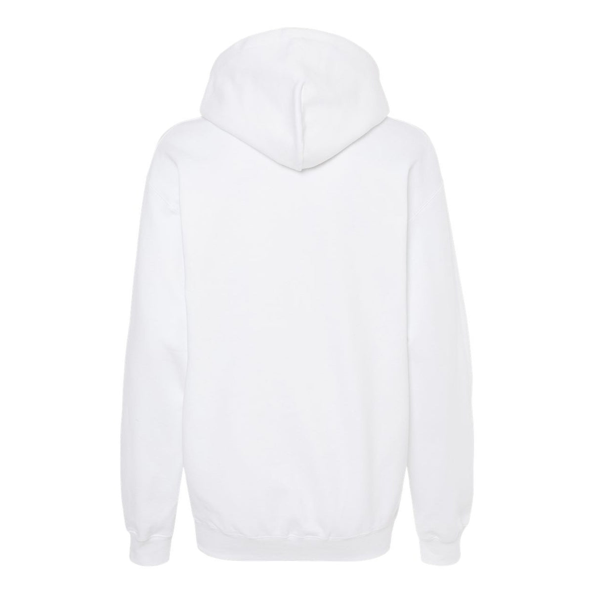 Gildan Unisex Softstyle® Midweight Hooded Sweatshirt Embroidery - White - Back