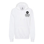 Gildan Unisex Softstyle® Midweight Hooded Sweatshirt Embroidery - White - Front