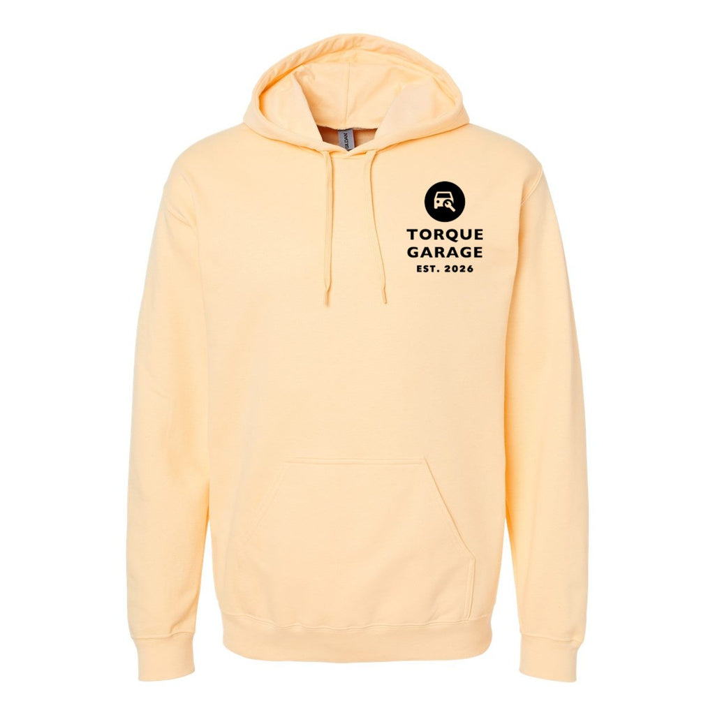 Gildan Unisex Softstyle® Midweight Hooded Sweatshirt Embroidery - Yellow Haze - Front