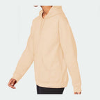 Gildan Unisex Softstyle® Midweight Hooded Sweatshirt Embroidery - Yellow Haze - On Model Side