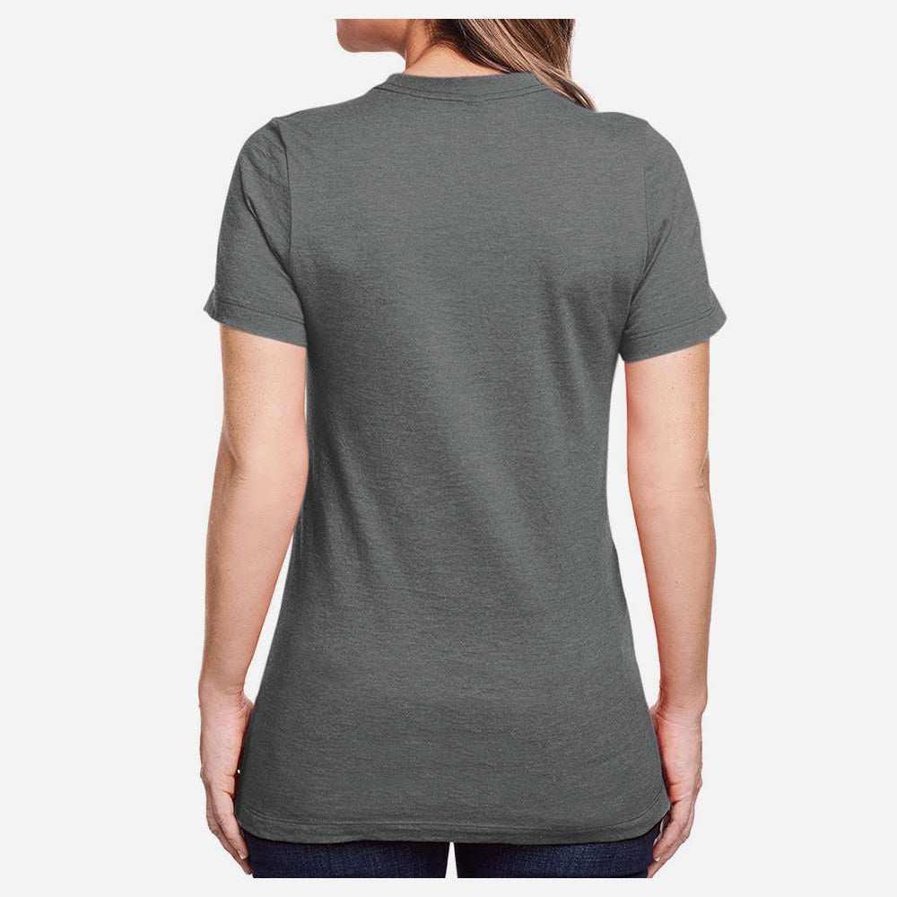 Gildan Women's Softstyle® CVC T-Shirt - Gunmetal - On Model Back