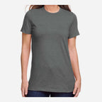 Gildan Women's Softstyle® CVC T-Shirt - Gunmetal - On Model Front