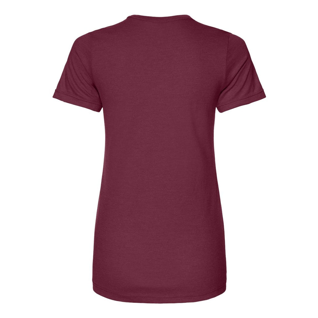 Gildan Women's Softstyle® CVC T-Shirt - Maroon Mist - Back