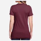 Gildan Women's Softstyle® CVC T-Shirt - Maroon Mist - On Model Back