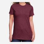 Gildan Women's Softstyle® CVC T-Shirt - Maroon Mist - On Model Front