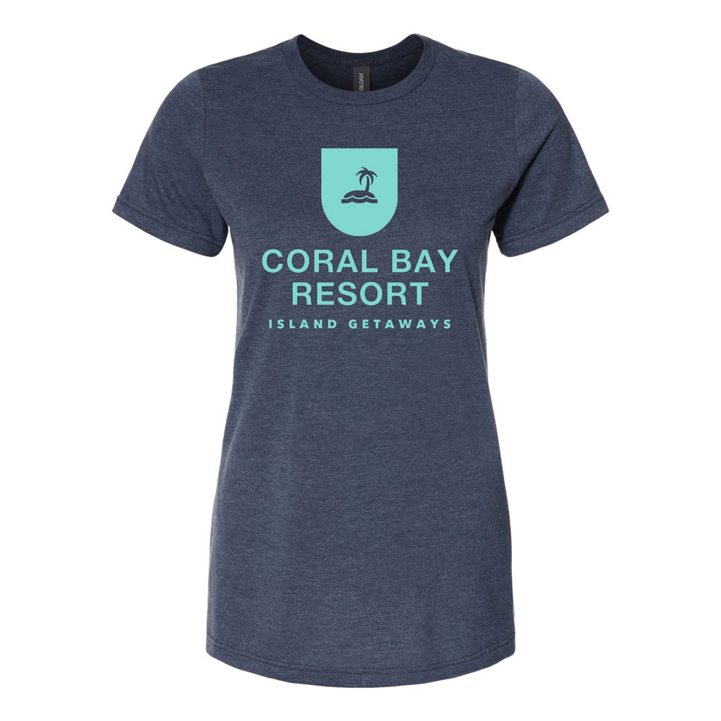 Gildan Women's Softstyle® CVC T-Shirt - Navy Mist - Front