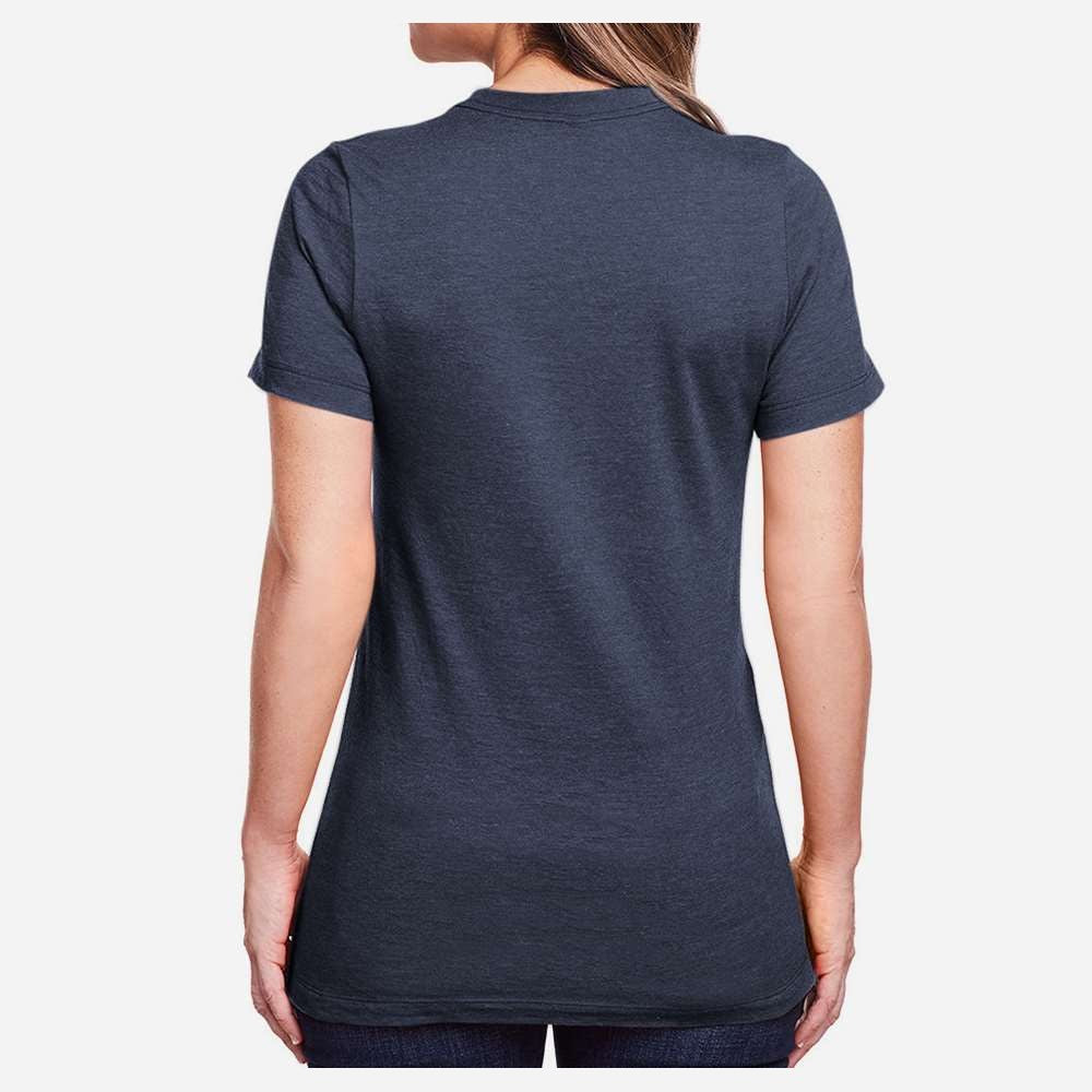 Gildan Women's Softstyle® CVC T-Shirt - Navy Mist - On Model Back