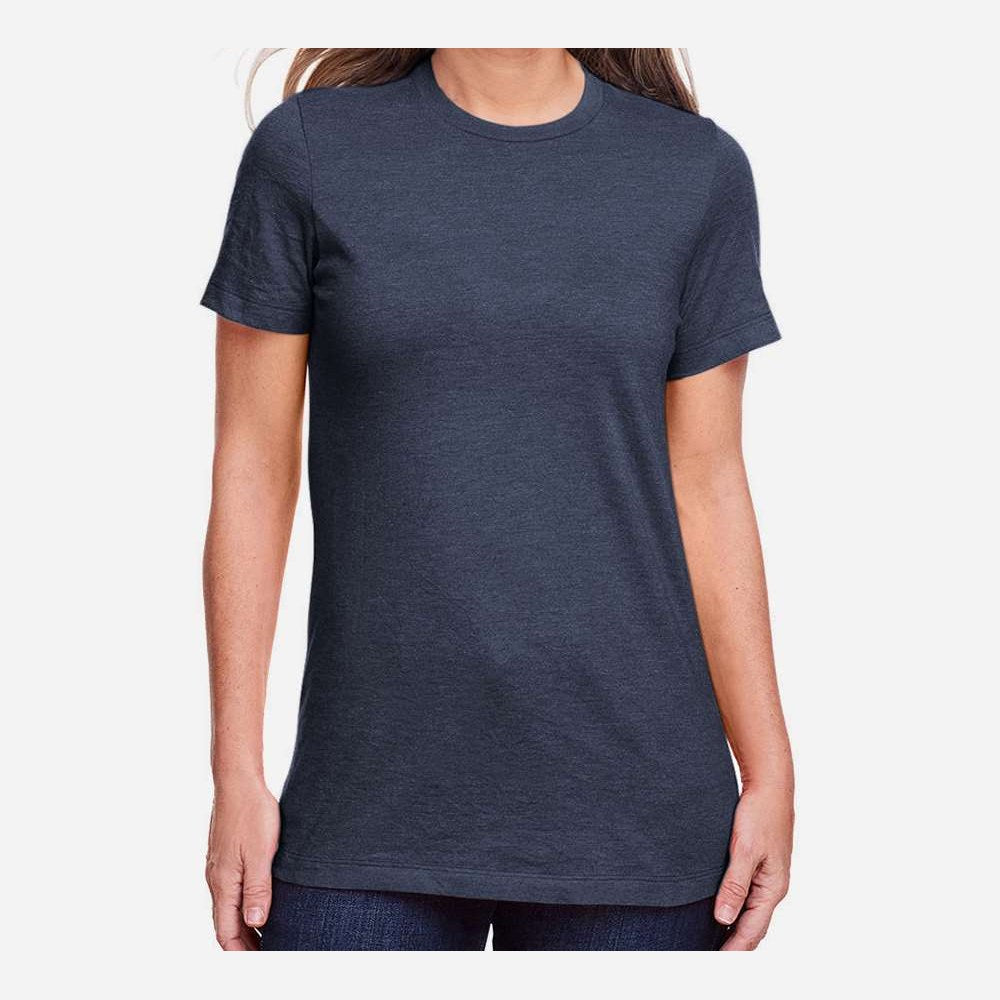 Gildan Women's Softstyle® CVC T-Shirt - Navy Mist - On Model Front