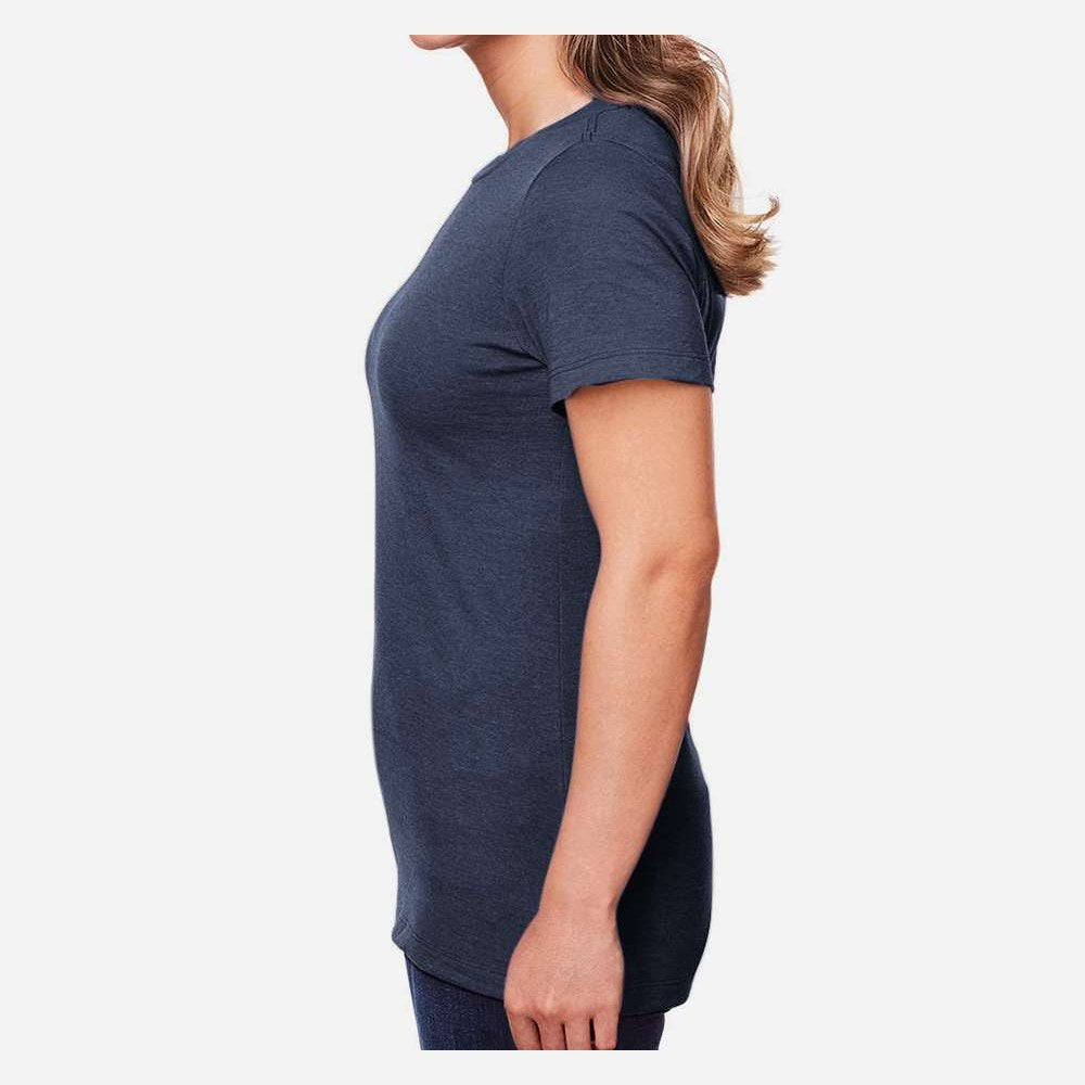 Gildan Women's Softstyle® CVC T-Shirt - Navy Mist - On Model Side