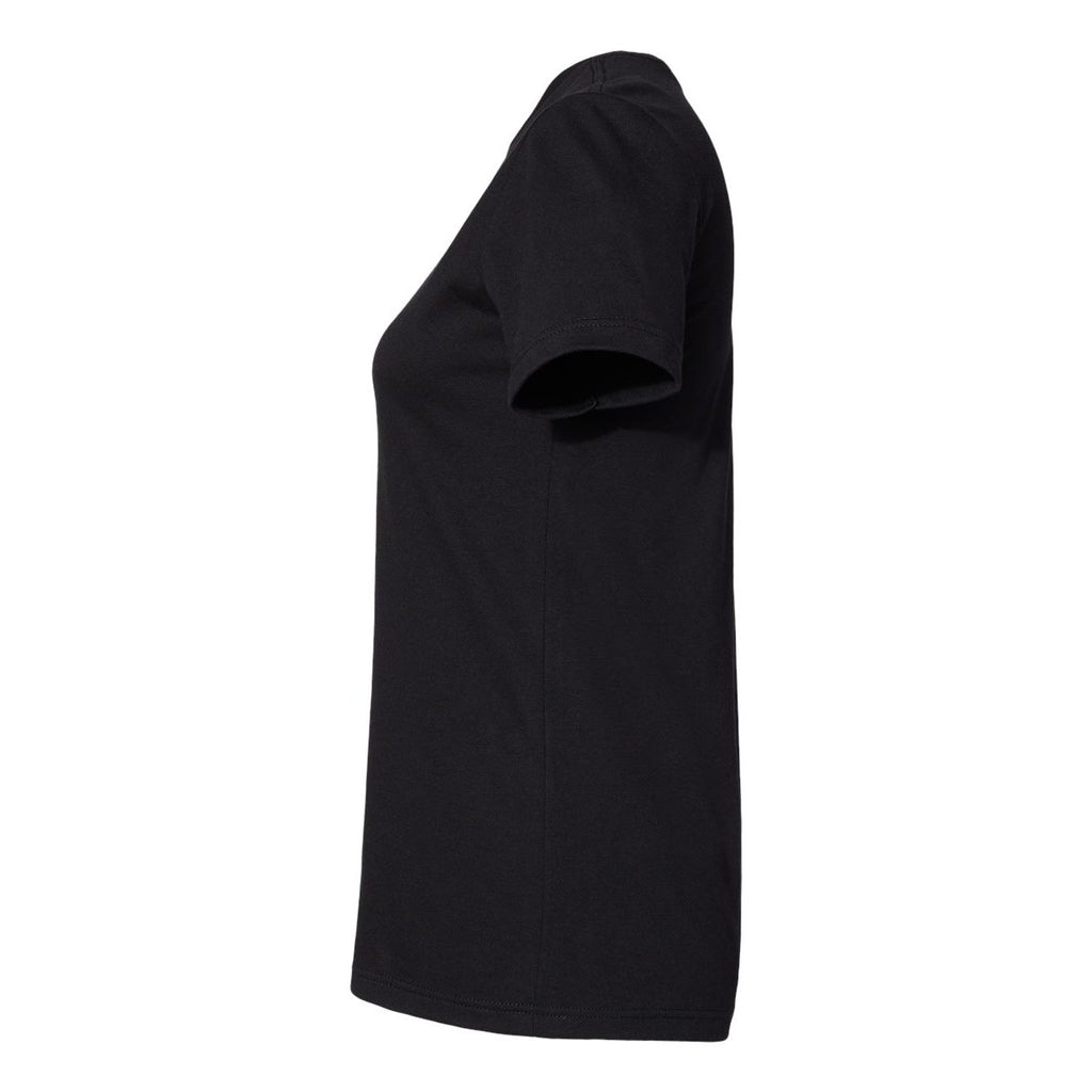 Gildan Women's Softstyle® CVC T-Shirt - Pitch Black - Direct Side