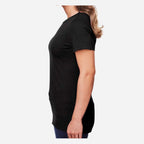 Gildan Women's Softstyle® CVC T-Shirt - Pitch Black - On Model Side