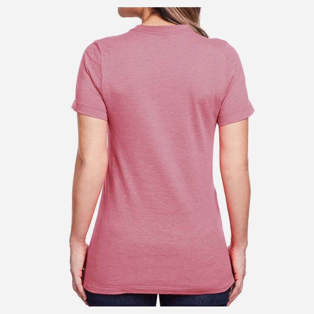 Gildan Women's Softstyle® CVC T-Shirt - Plumrose - On Model Back