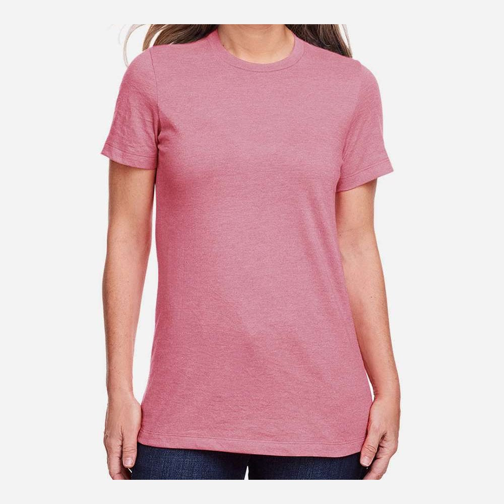 Gildan Women's Softstyle® CVC T-Shirt - Plumrose - On Model Front
