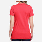 Gildan Women's Softstyle® CVC T-Shirt - Red Mist - On Model Back