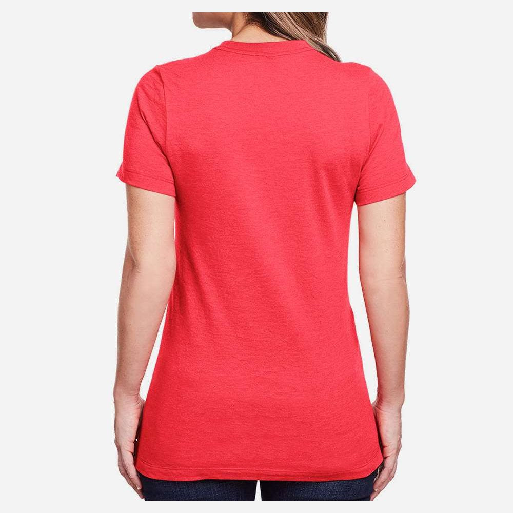Gildan Women's Softstyle® CVC T-Shirt - Red Mist - On Model Back
