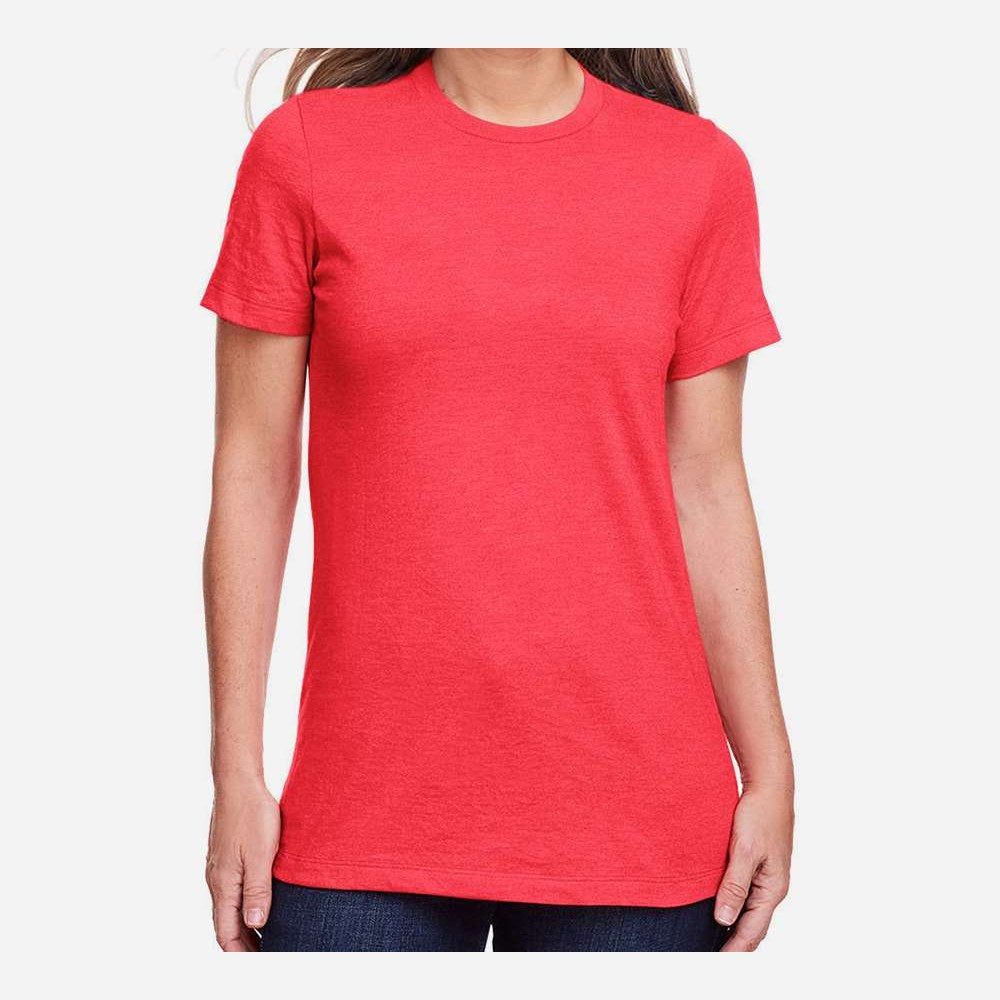 Gildan Women's Softstyle® CVC T-Shirt - Red Mist - On Model Front