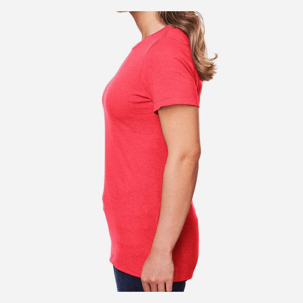Gildan Women's Softstyle® CVC T-Shirt - Red Mist - On Model Side