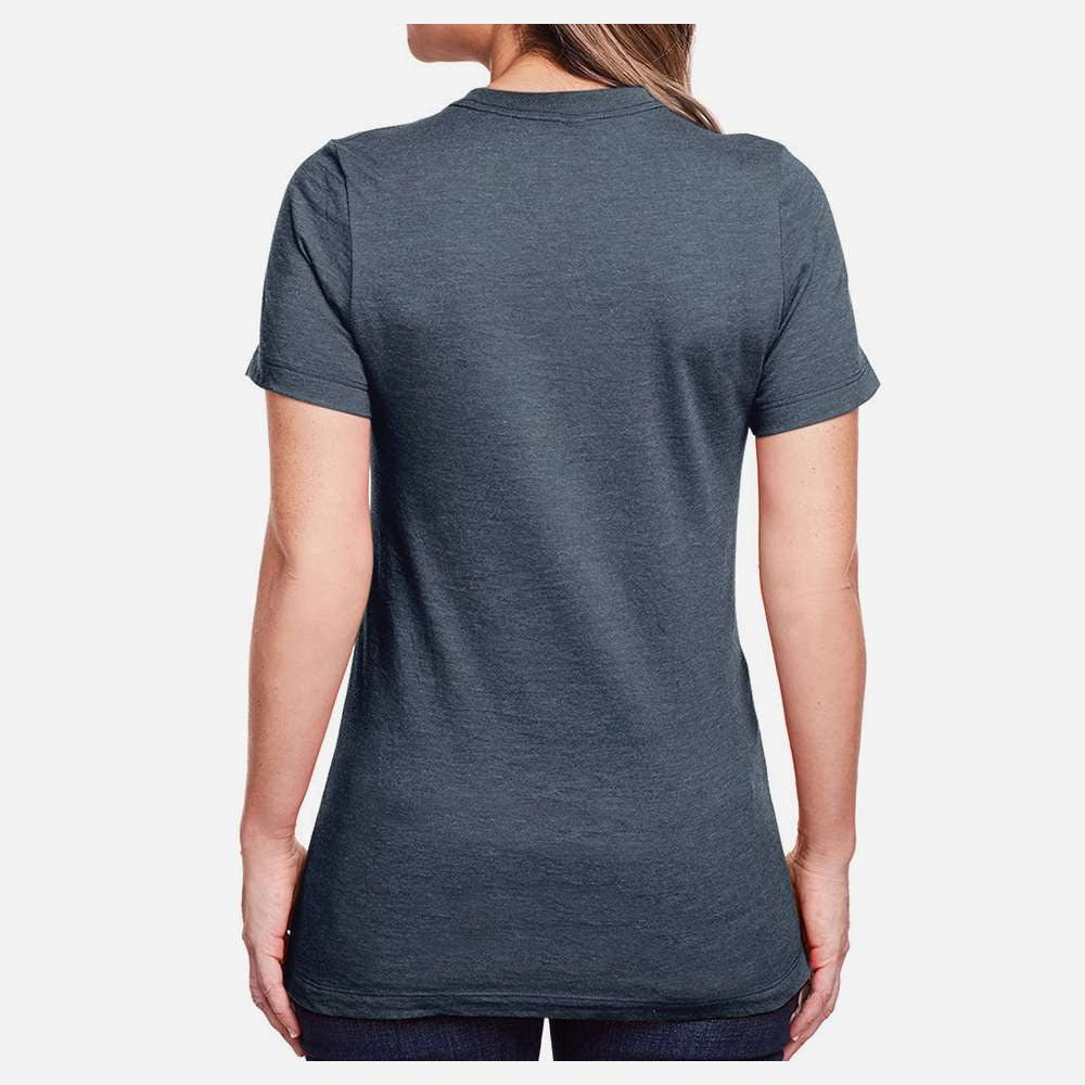 Gildan Women's Softstyle® CVC T-Shirt - Steel Blue - On Model Back