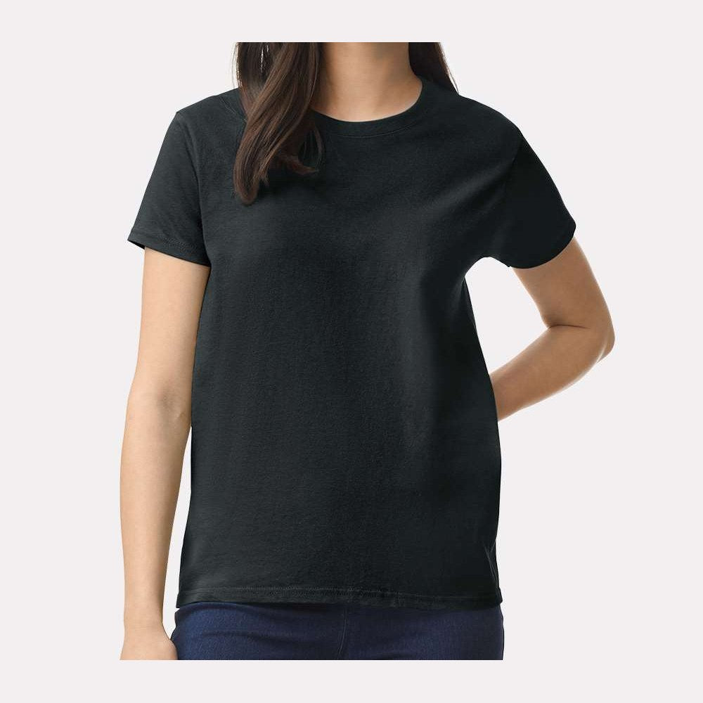 Gildan Women's Ultra Cotton® T-Shirt - Black - On Model Front