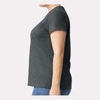 Gildan Women's Ultra Cotton® T-Shirt - Dark Heather - On Model Side